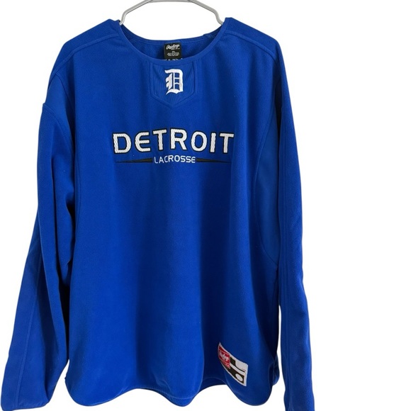 Rawlings Other - Rawlings Vintage Y2K Detroit Lacrosse Pullover Sweatshirt Mens XL Embroidered